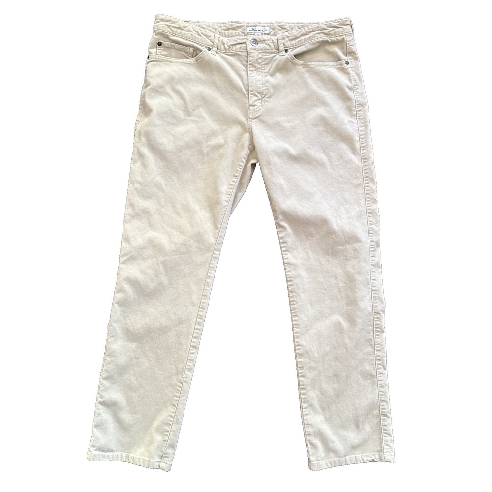 Peter Millar Corduroy Pants Men 34x29 Beige 5 Pocket Lightweight